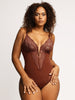 Deep-V Lace Thong Bodysuit