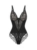 Deep-V Lace Thong Bodysuit